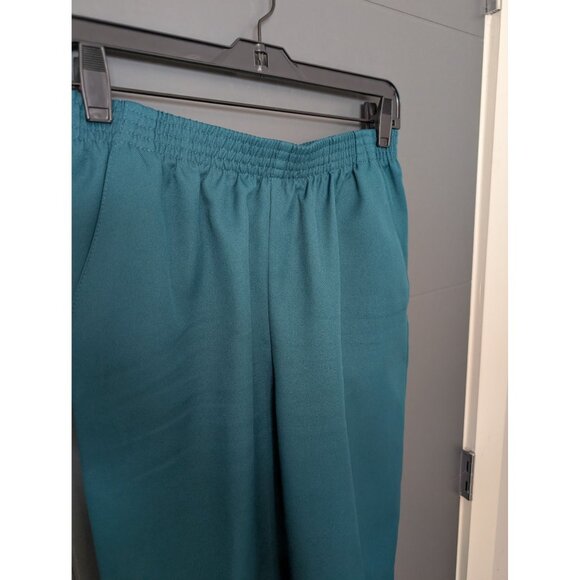 Donnkenny Classics Womens Teal Elastic Waist Pull-On Pants with Pockets - 14S - Picture 2 of 6